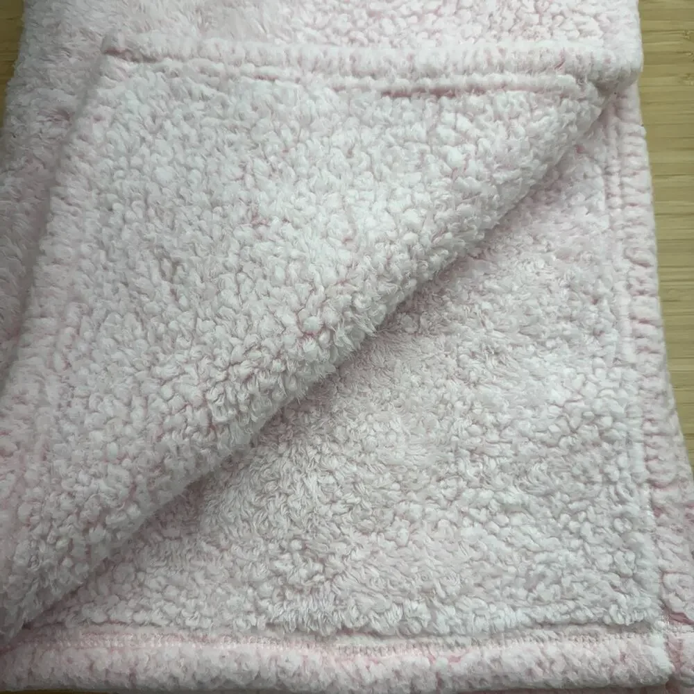 Adirondack Baby Blanket Security Lovey 30x40 Pink Sherpa